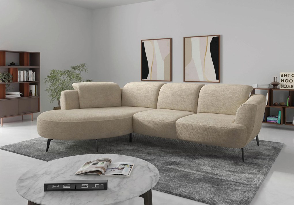 XXXLutz ROHOVÁ SEDAČKA, textil, piesková Sit & More - Sedačky - 000144018571