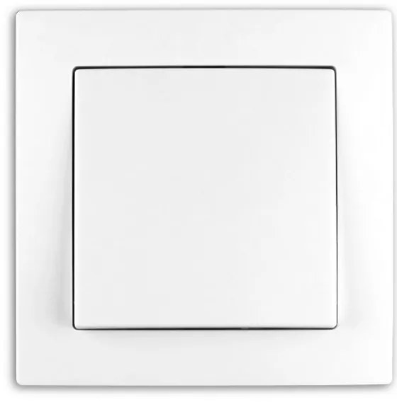 Elhard Vypínač Vera jednopólový č.1, matný, biely - kompletný VZ5301W