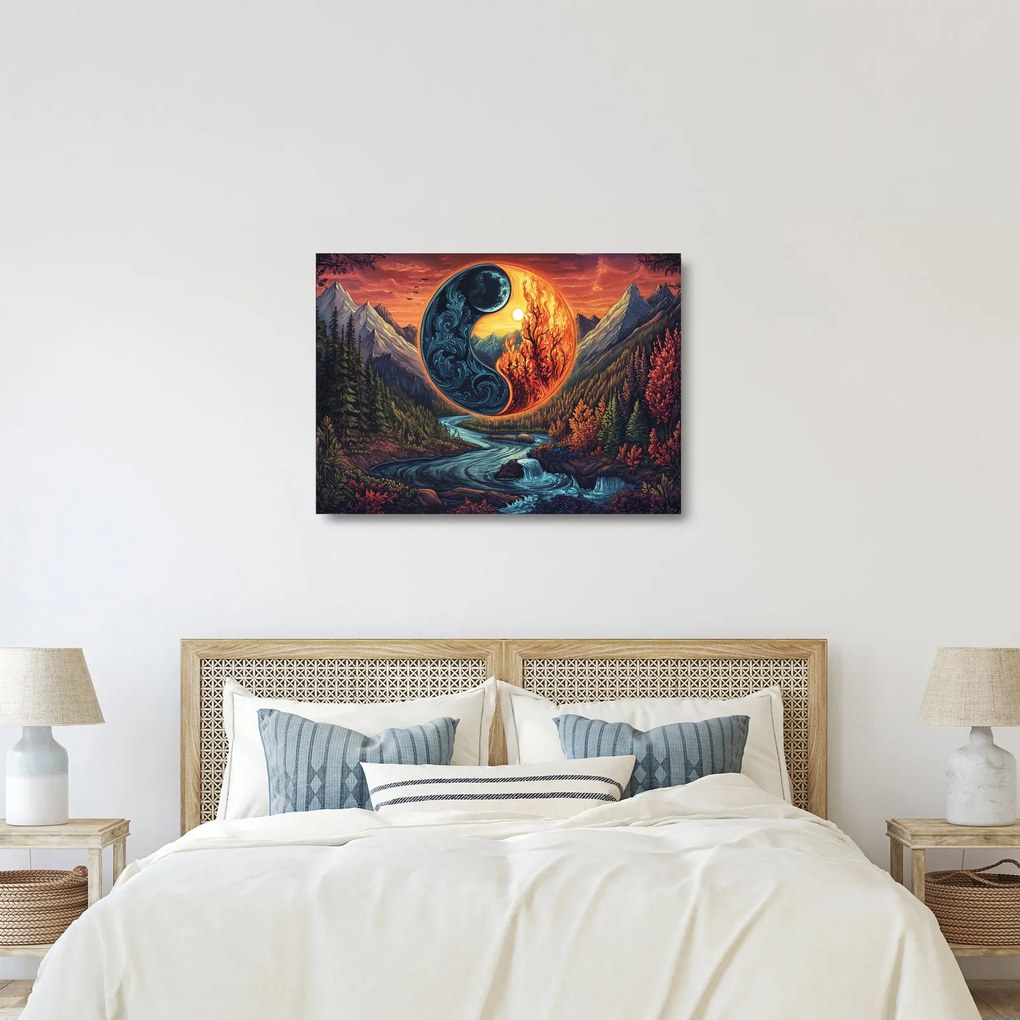 Sklenený obraz - Živly (70x50 cm)
