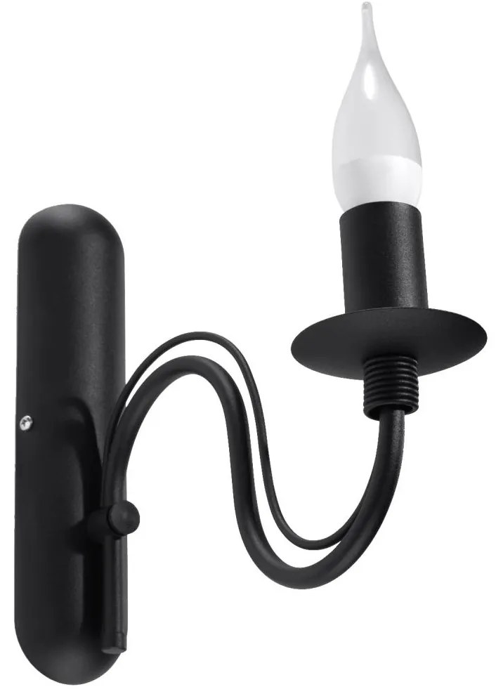 Nástenné svietidlo MINERWA 1xE14/40W/230V čierna