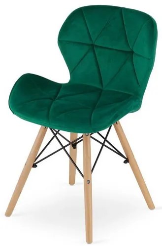 Jedálenská zostava TODI 60cm okrúhly stolový set biely + 2 stoličky LAGO zelené