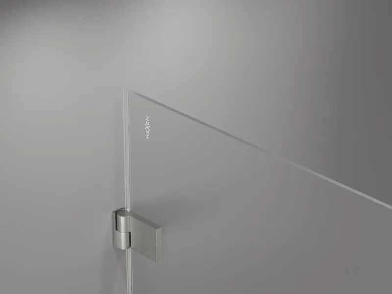 Mexen, Mexen Lunar-B otočné pravé sprchové dvere 95 cm, transparentné, brúsený nikel - 832-095-000-97-00-P