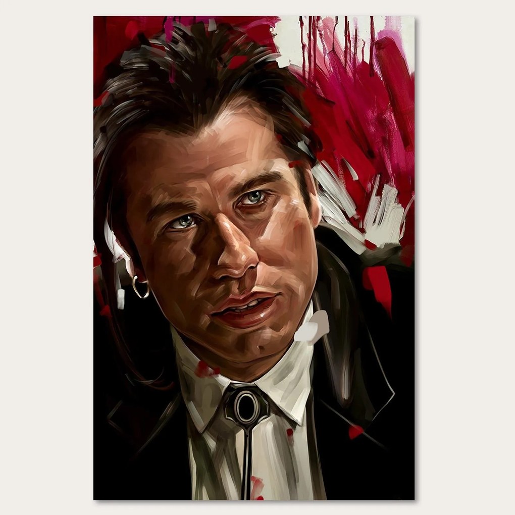 Gario Obraz na plátne Pulp Fiction, John Travolta alias Vincent Vega - Dmitry Belov Rozmery: 40 x 60 cm