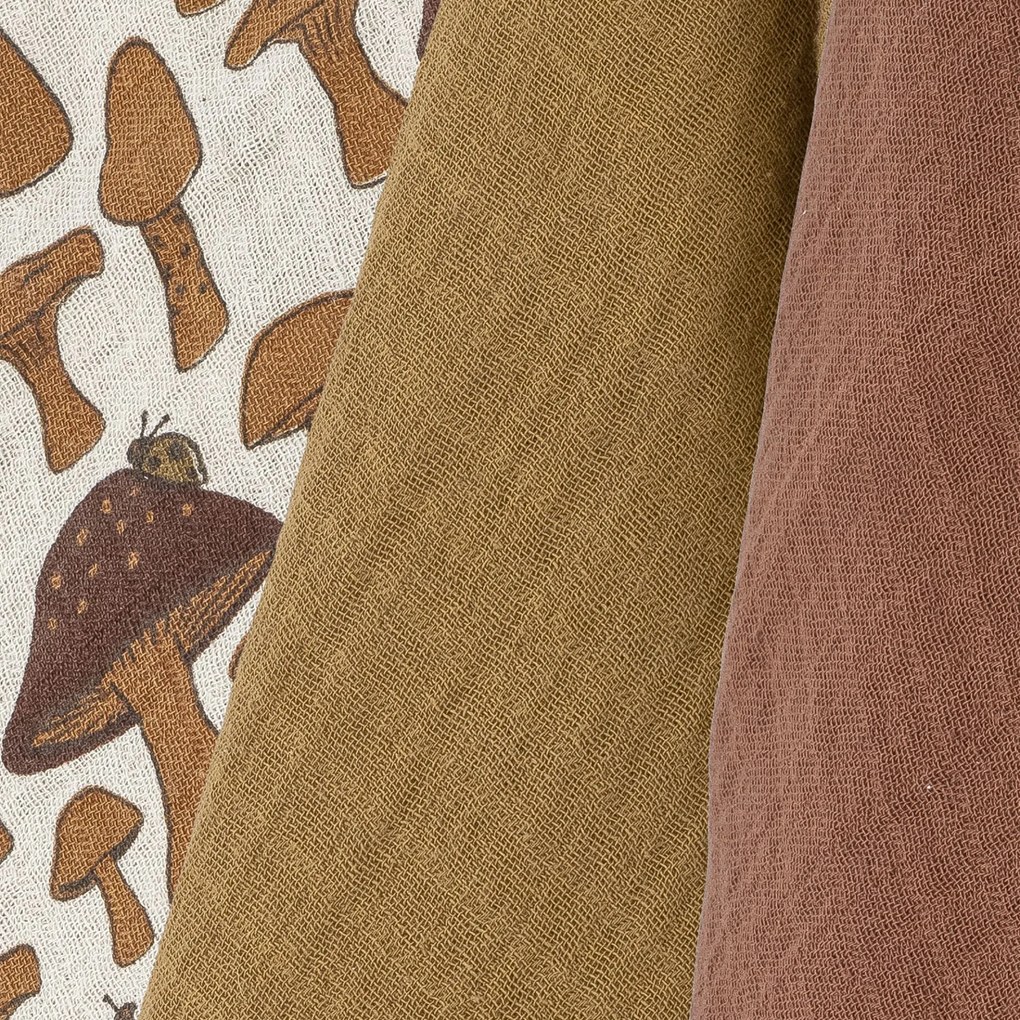 Bloomingville Zavinovacia plena Marthe Brown – set 3 ks