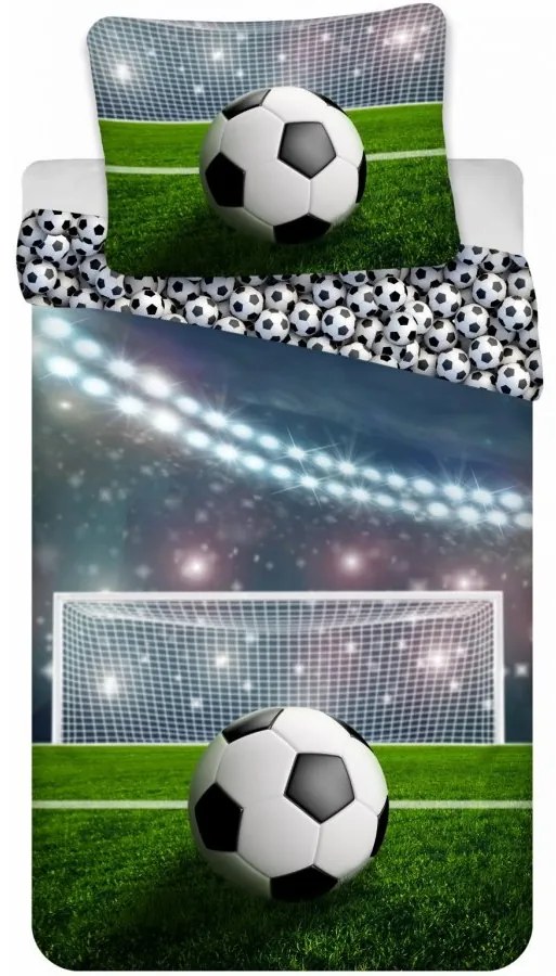Bavlnené posteľné obliečky Futbalová lopta - 100% bavlna - 70 x 90 cm + 140 x 200 cm