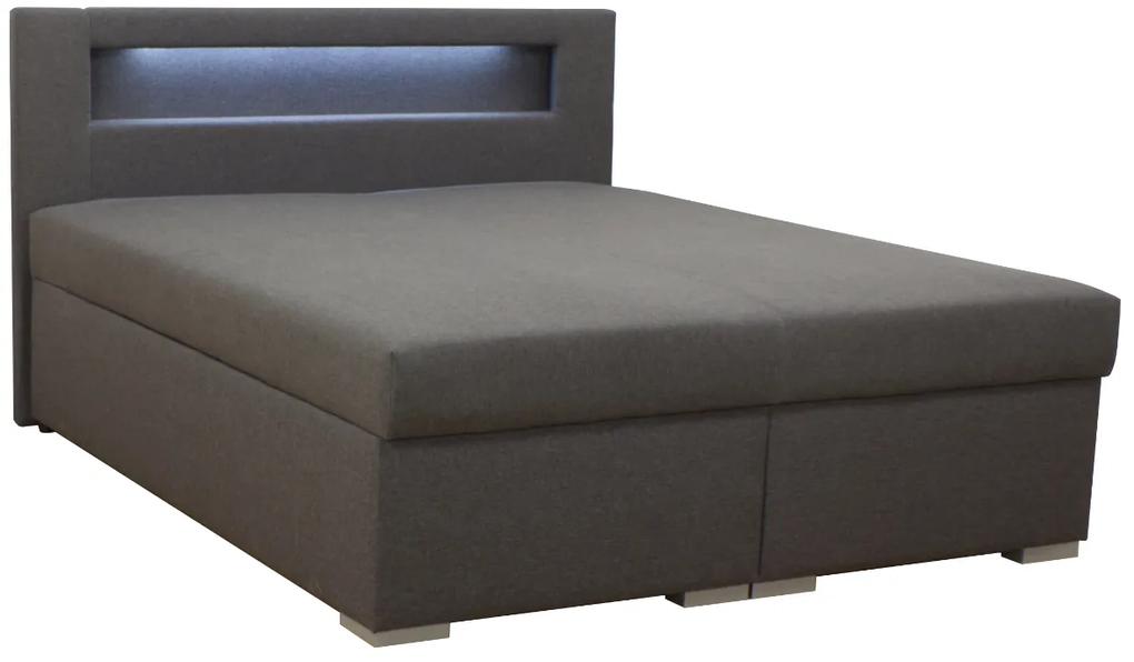 Čalúnená posteľ s úložným priestorom Tango 140 Typ farebného prevedenia: Savana modrá 80, Typ čela: B