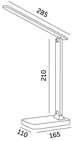 LED RGBW Stmievateľná stolná lampa NOBLITE LED/7W/5V 3000/4000/6500K biela
