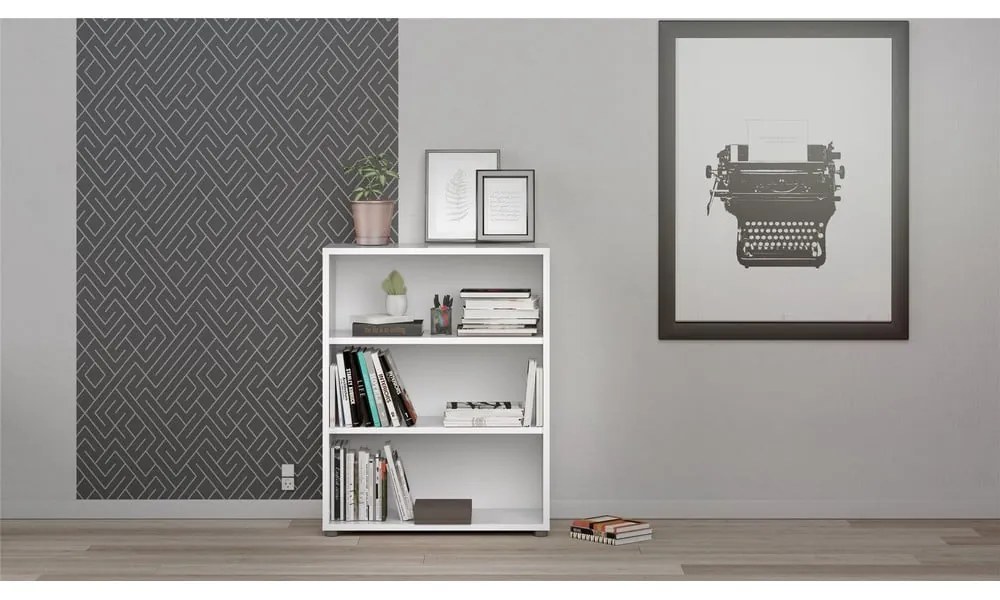 Biela modulárna knižnica 89x113 cm Prima – Tvilum