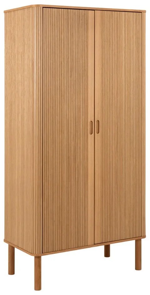 Šatníková skriňa v dekore duba v prírodnej farbe 100x200x55 cm Langley – Actona