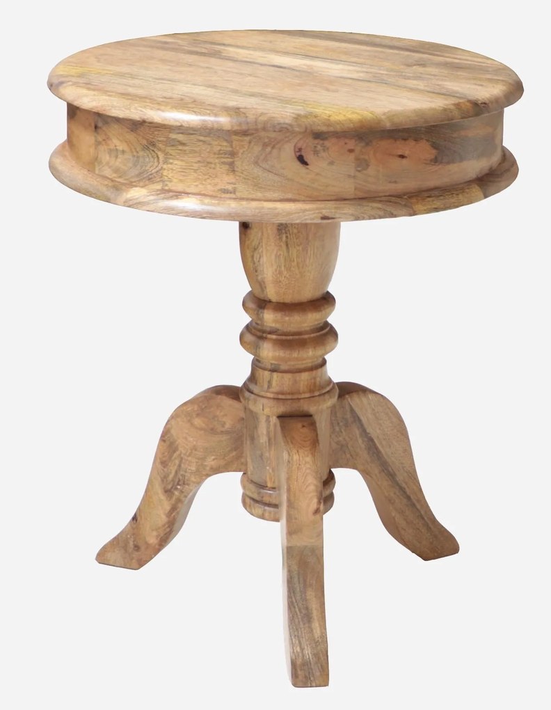 furniture-nabytek.cz - Konferenční stolek masiv kulatý z dřeva mango 50x60x50