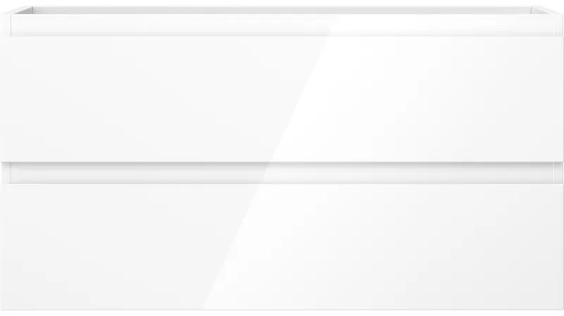 Mexen Orio, kúpeľňová skrinka 90 cm, 2 zásuvky, biela lesklá, 91A10-09047-2-BFF00