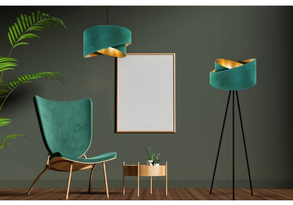 Stojacia lampa Mediolan, 1x textilné tienidlo (výber z 9 farieb), (výber z 2 farieb konštrukcie)