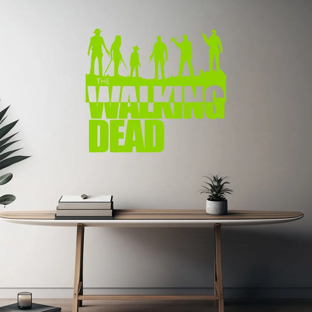 Veselá Stena Samolepka The Walking Dead Farba: červená, Veľkosť: 80 x 71 cm