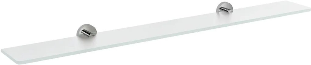 Sapho Sapho, X-ROUND sklenená polica 800mm, chróm/mliečne sklo, XR009-07
