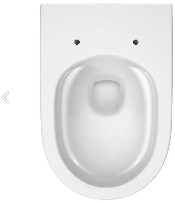 Cersanit Larga Oval CleanOn - závesná wc misa so SLIM sedátkom z duroplastu, biela, S701-472