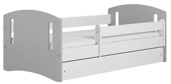 Klasická detská postieľka Babydreams sivá/biela