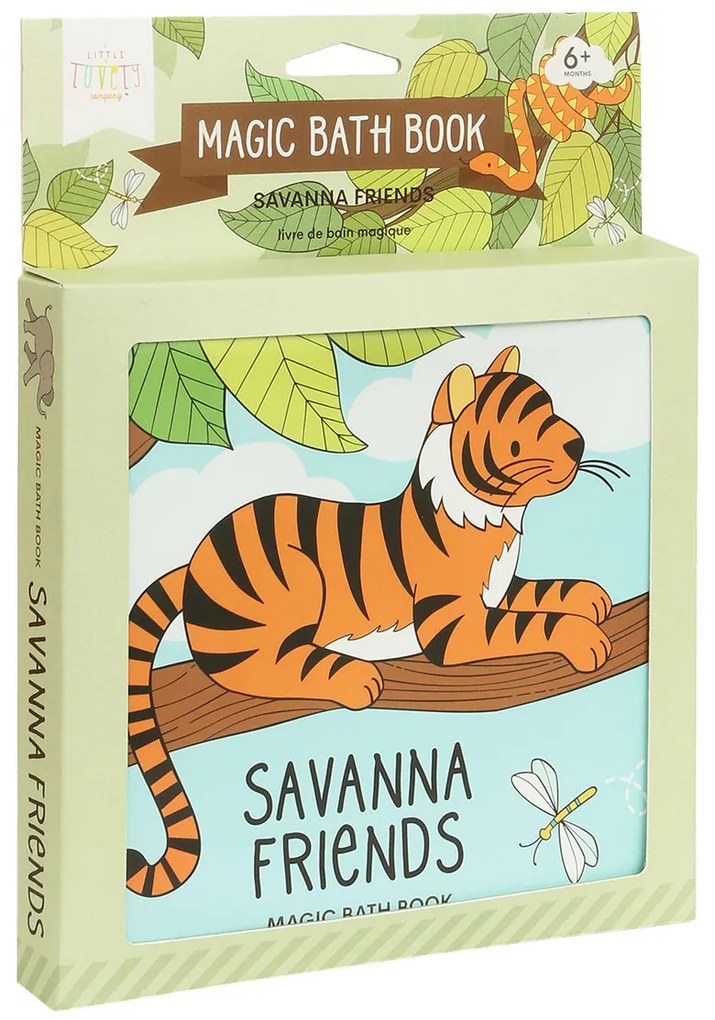 A Little Lovely Company - kúzelná knižka do vody - zvieratká zo savany