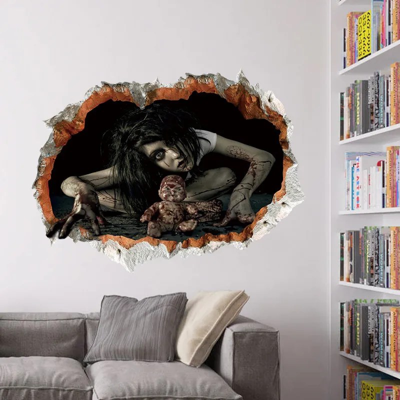 Veselá Stena Samolepka Halloween bábika