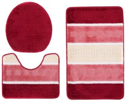 Sada kúpeľňových koberčekov MULTI C5016 červený grécky