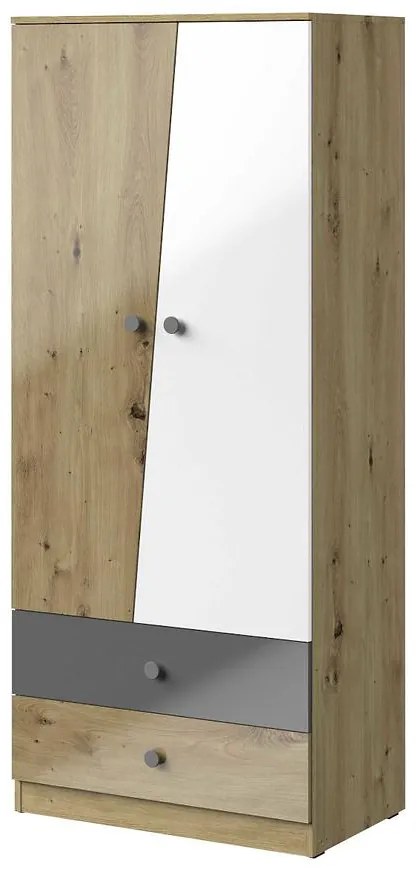 Skriňa Nero 01  80 – Šedá Lesk