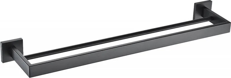 Mexen Vox dvojitý vešiak na uteráky, čierna - 707025-70