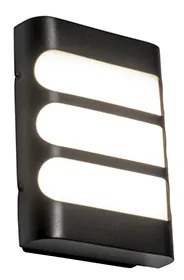 Moderná nástenná lampa čierna vrátane LED IP44 - Gaev