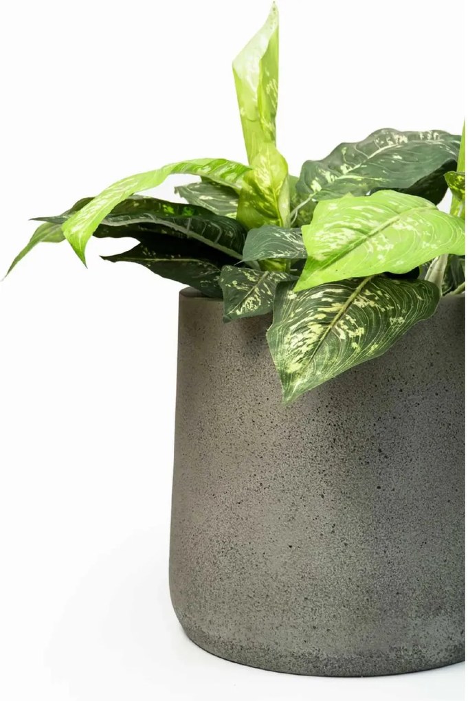 Moderný kvetináč VEKRA, sklolaminát, 40x40 cm, sivý