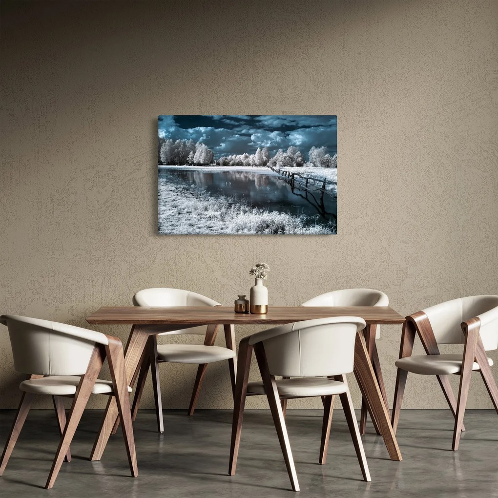 Obraz - Zamrznutá krajina (90x60 cm)