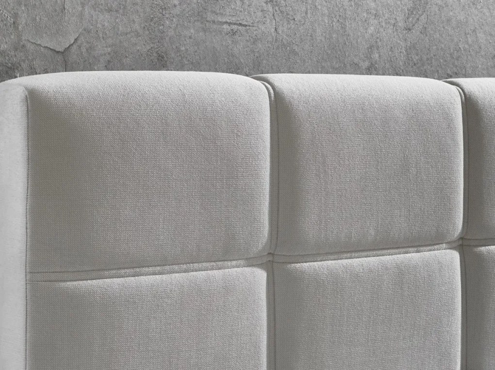 Posteľ boxspring Wien 180x200 cm, svetlo šedá látka