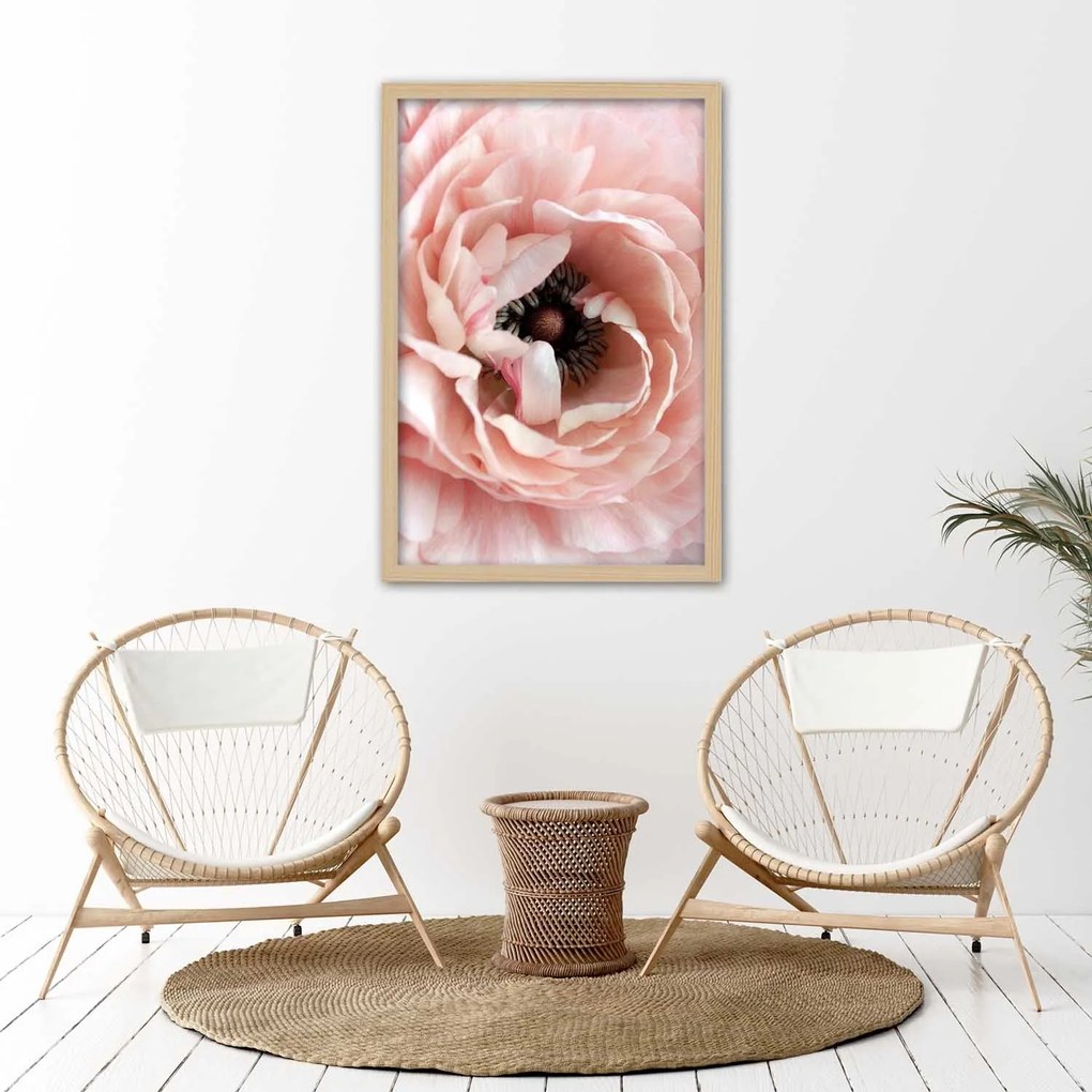 Gario Plagát Pastelový kvet pivonky Farba rámu: Bez rámu, Rozmery: 40 x 60 cm