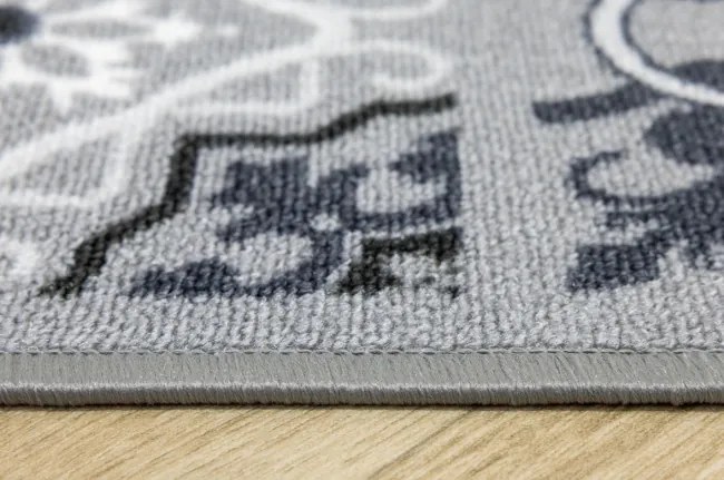 Protišmykový behúň Patchwork - sivý