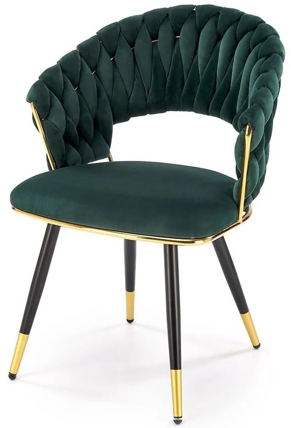 Stolička K551 zelená/zlatá