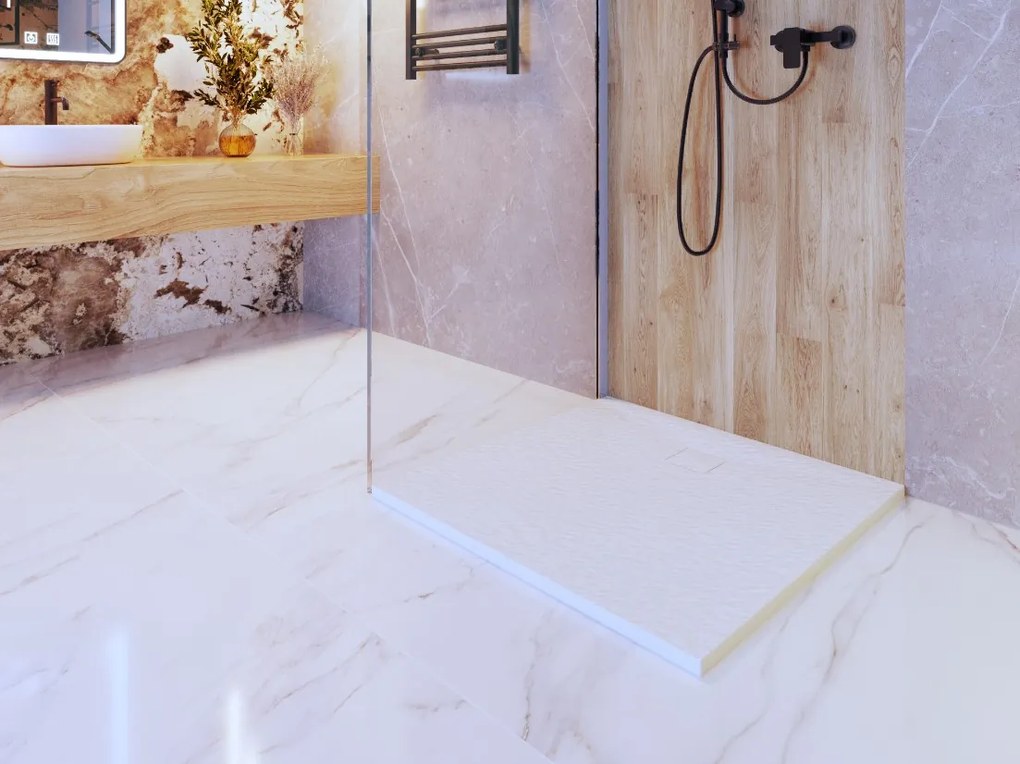 Gamma Erga Oldaf, SMC štvorcová sprchová vanička 80 x 80 cm, biela matná, ERG-GMA-OL-8080