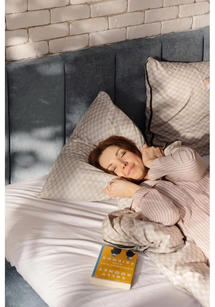 Modrá boxspring posteľ s úložným priestorom 180x200 cm Elva Bold Line – Bonami Selection