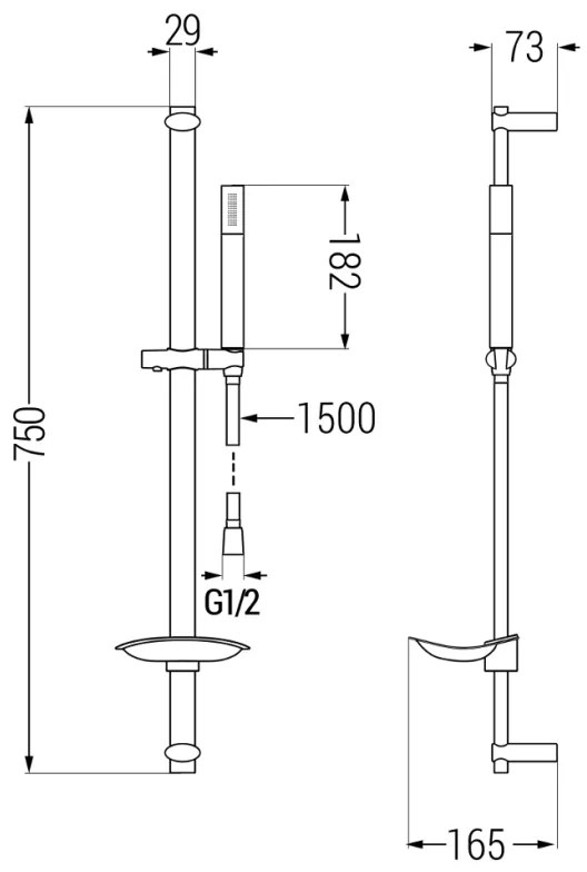 Mexen sprchový set DB70, čierna, 785704584-70