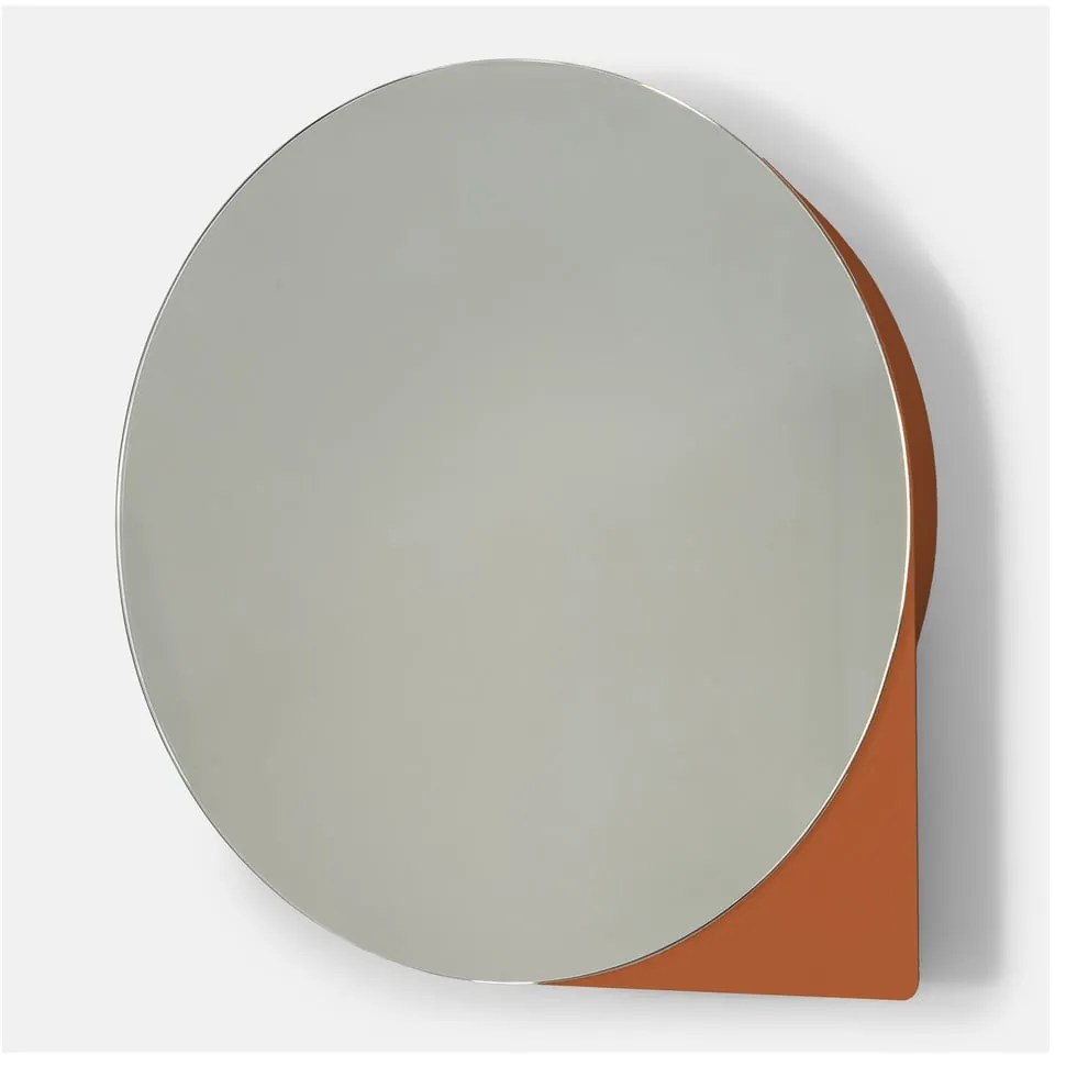 Kovová závesná/so zrkadlom kúpeľňová skrinka v terakotovej farbe 55x55 cm Sonnet – Spinder Design