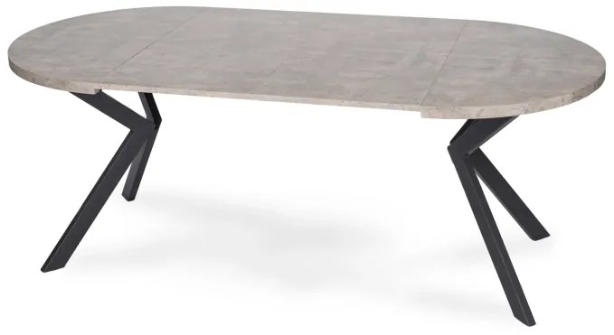 JAKS Okrúhly rozkladací stôl 90 - 190 cm betón Lugo