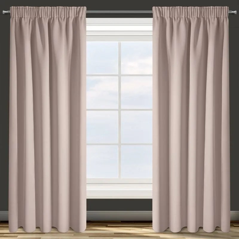 ZATEMŇOVACÍ ZÁVES PARISA NA PÁSKE 135X270 CM PÚDROVÁ