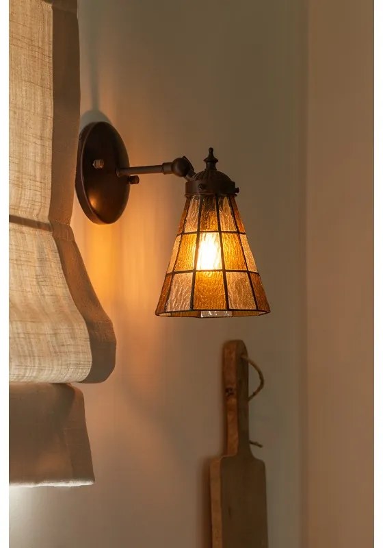 Vitrážová lampa nástenná 17*23 SKAT