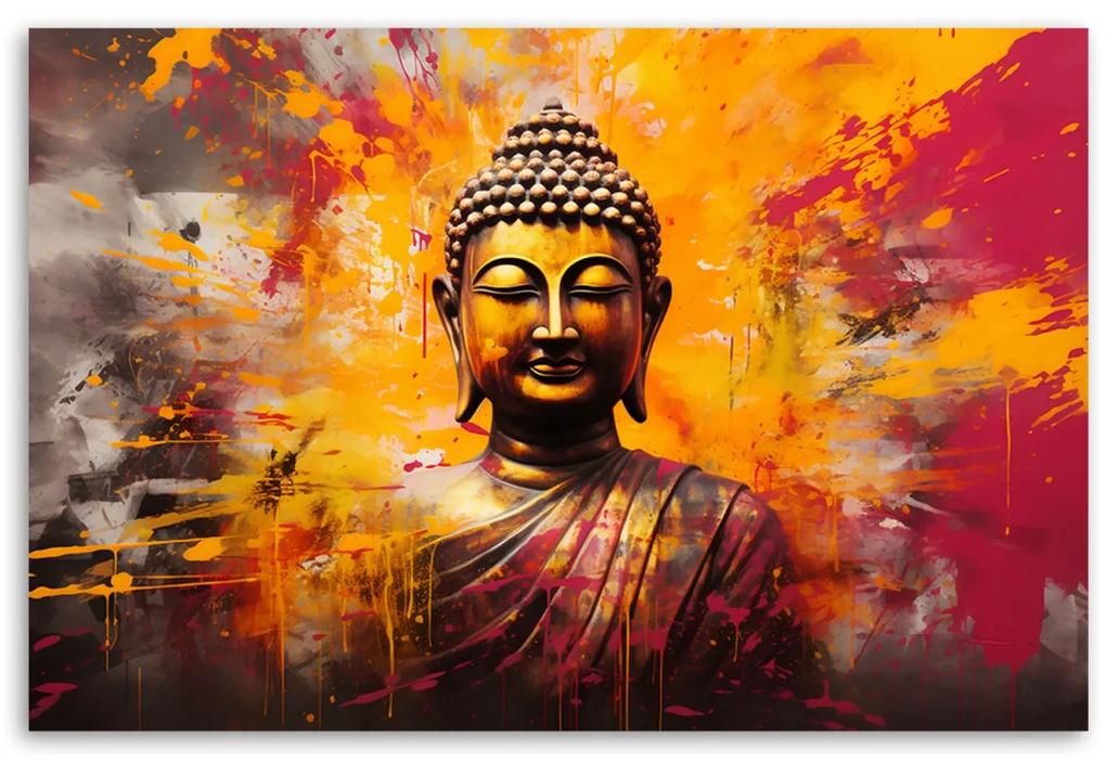 Obraz na plátně, abstraktní buddha zen - 90x60 cm