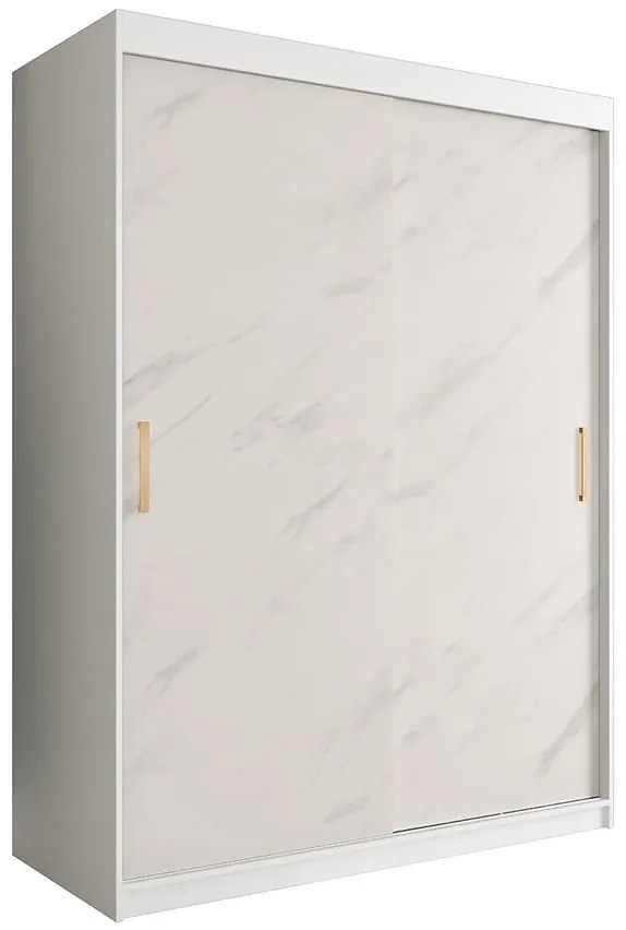 Skriňa Marmur T 150 biely/mramor biely