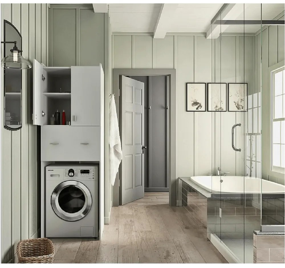 Hlboká skrinka nad práčku NATALI TYP 9, biela