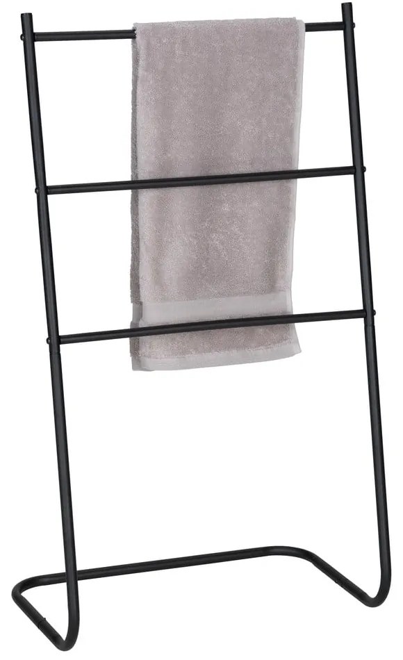 Matne čierny kovový stojan na uteráky Aracena – Allstar
