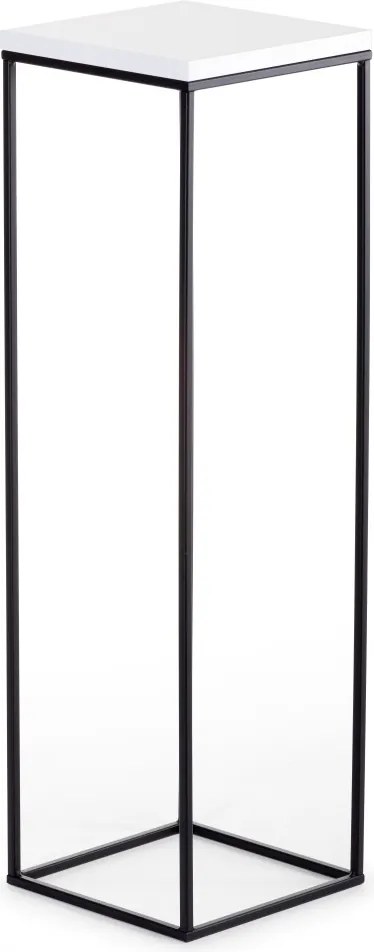 STOJAN NA KVETINÁČ SIMPLE 80X24X24 CM ČIERNA/BIELA