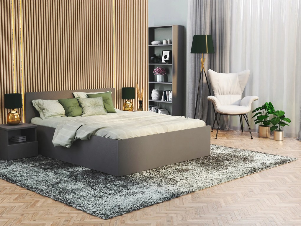 GL Manželská posteľ Dolly s úložným priestorom - sivá Rozmer: 180x200