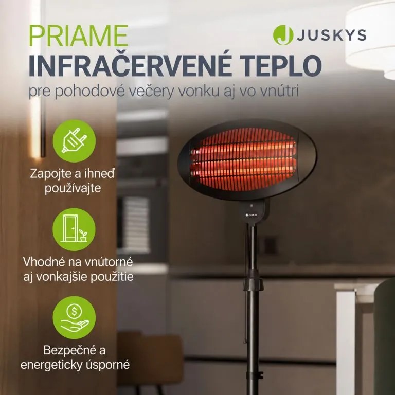 2000 W infračervený ohrievač s teleskopickým stojanom