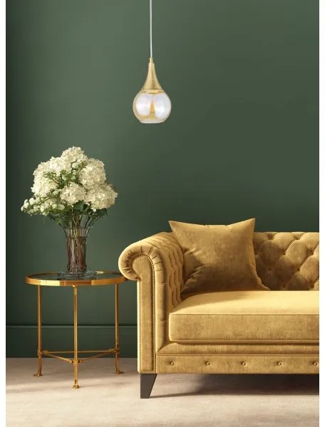 Luster na lanku LACRIMA WHITE 1xE27/60W/230V