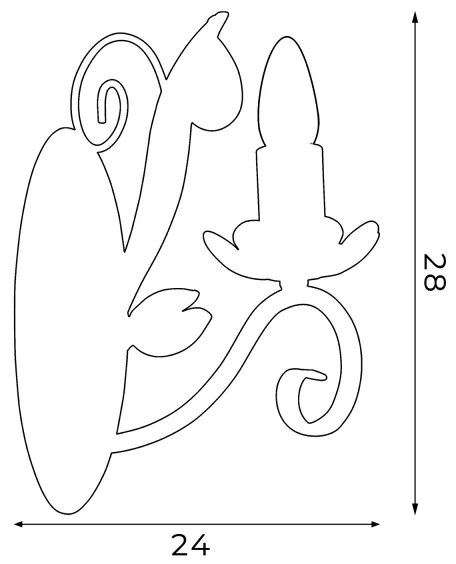 Nástenné svietidlo LUCE 1xE14/60W/230V