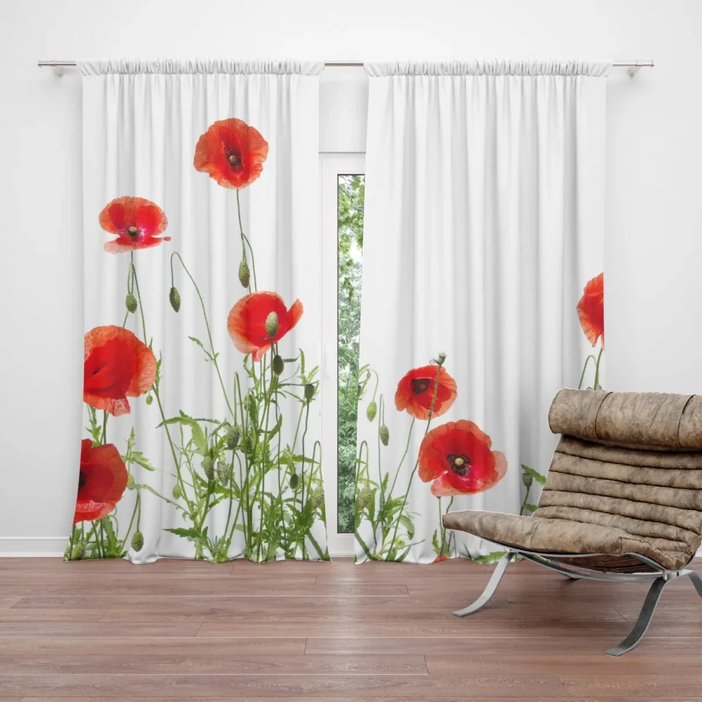 Sablio Záves Vlčí mak: 2 ks 140x250 cm