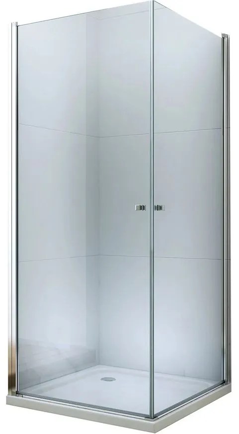 Mexen PRETORIA DUO sprchovací kút 75x75cm, 6mm sklo, chrómový profil-číre sklo, 852-075-075-02-00